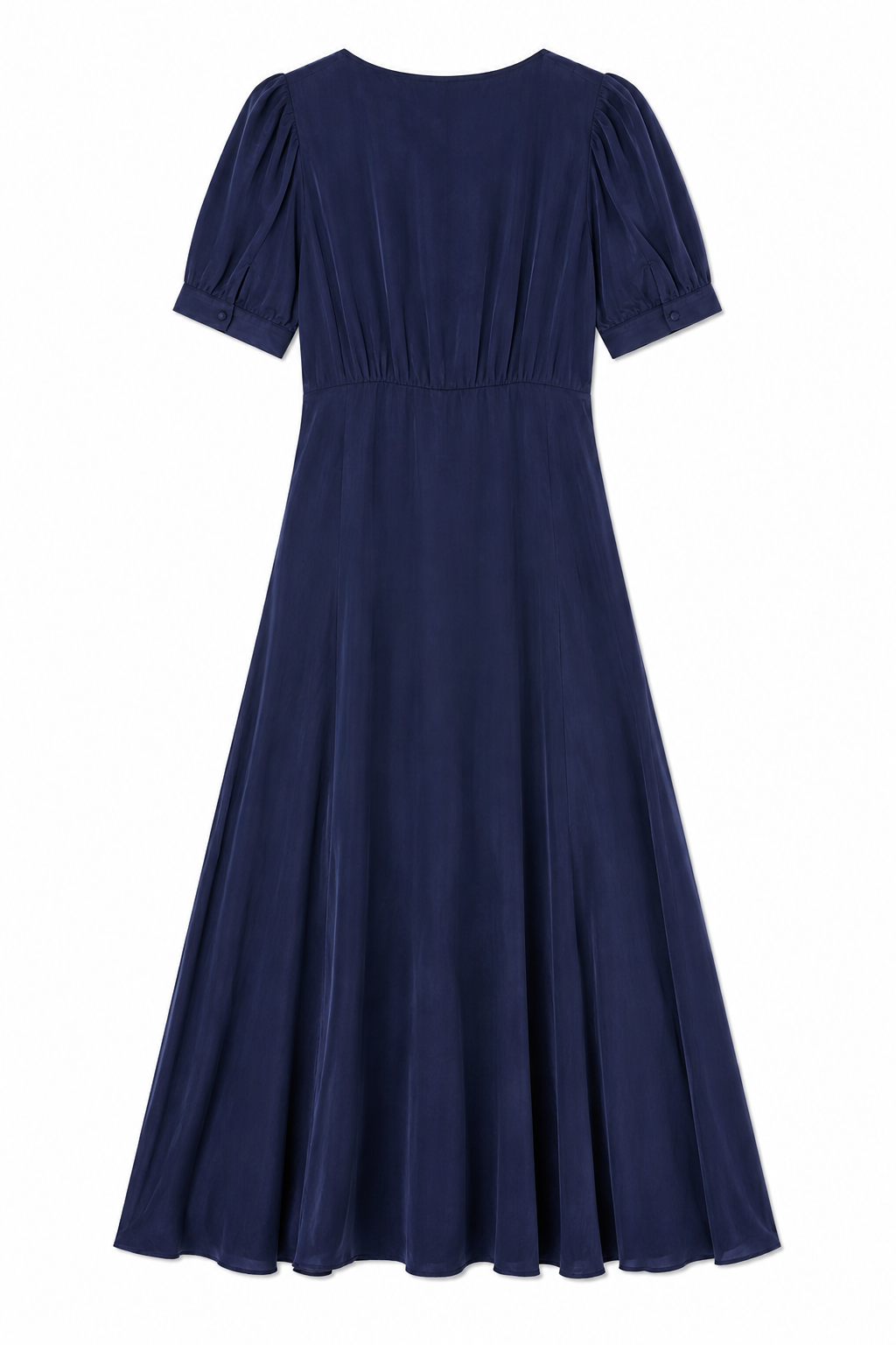Agathe Midi Dress in Navy, side zip closure, RSVP edit, Deméa Paris
