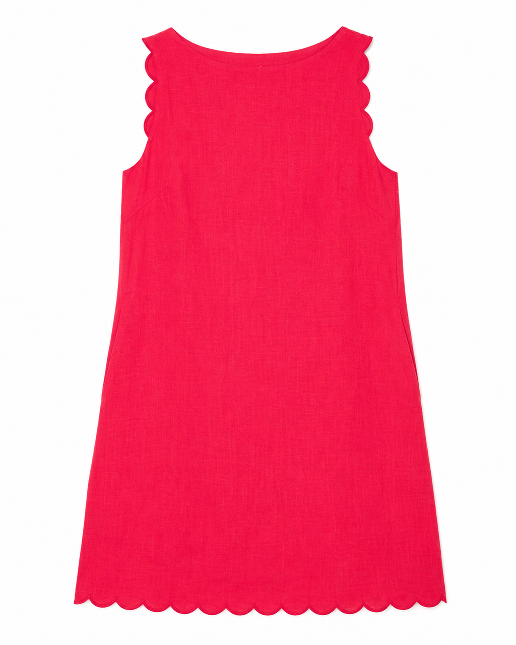 Agnes Dress in Red, main fabric: 100% linen, Casual Chic edit, Deméa Paris