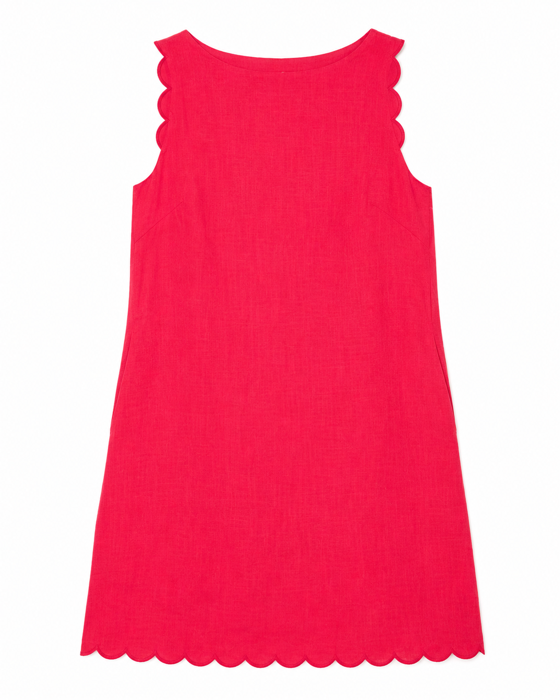 Agnes Dress in Red, main fabric: 100% linen, Casual Chic edit, Deméa Paris