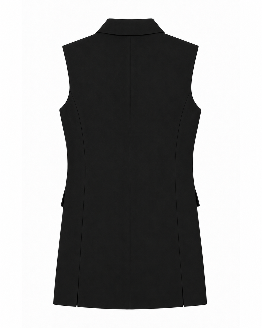 Alexandra Sleeveless Jacket in Black, main fabric: 100% virgin wool, Work edit, Deméa Paris