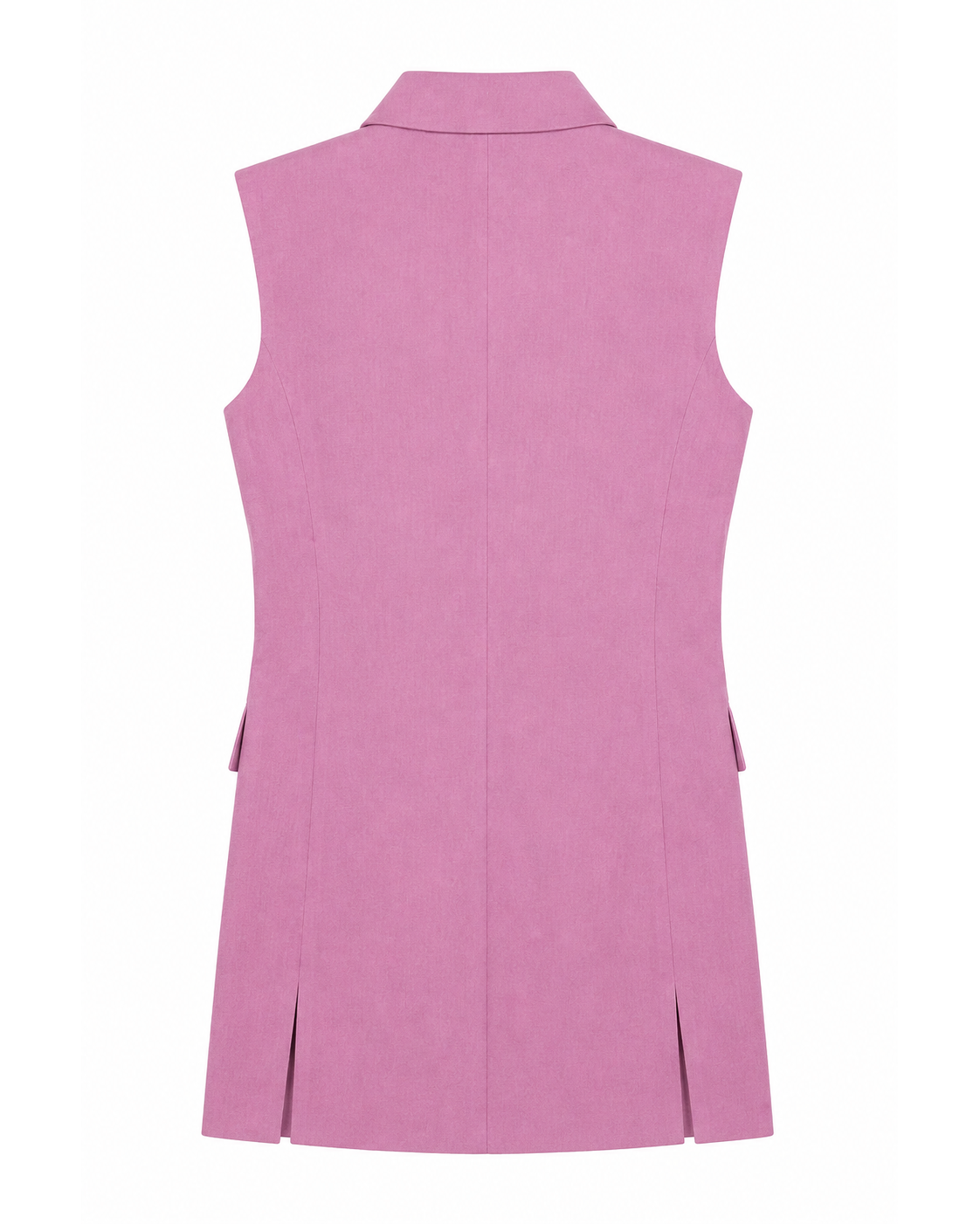 Alexandra Sleeveless Jacket in Pink, main fabric: 100% virgin wool, Work edit, Deméa Paris