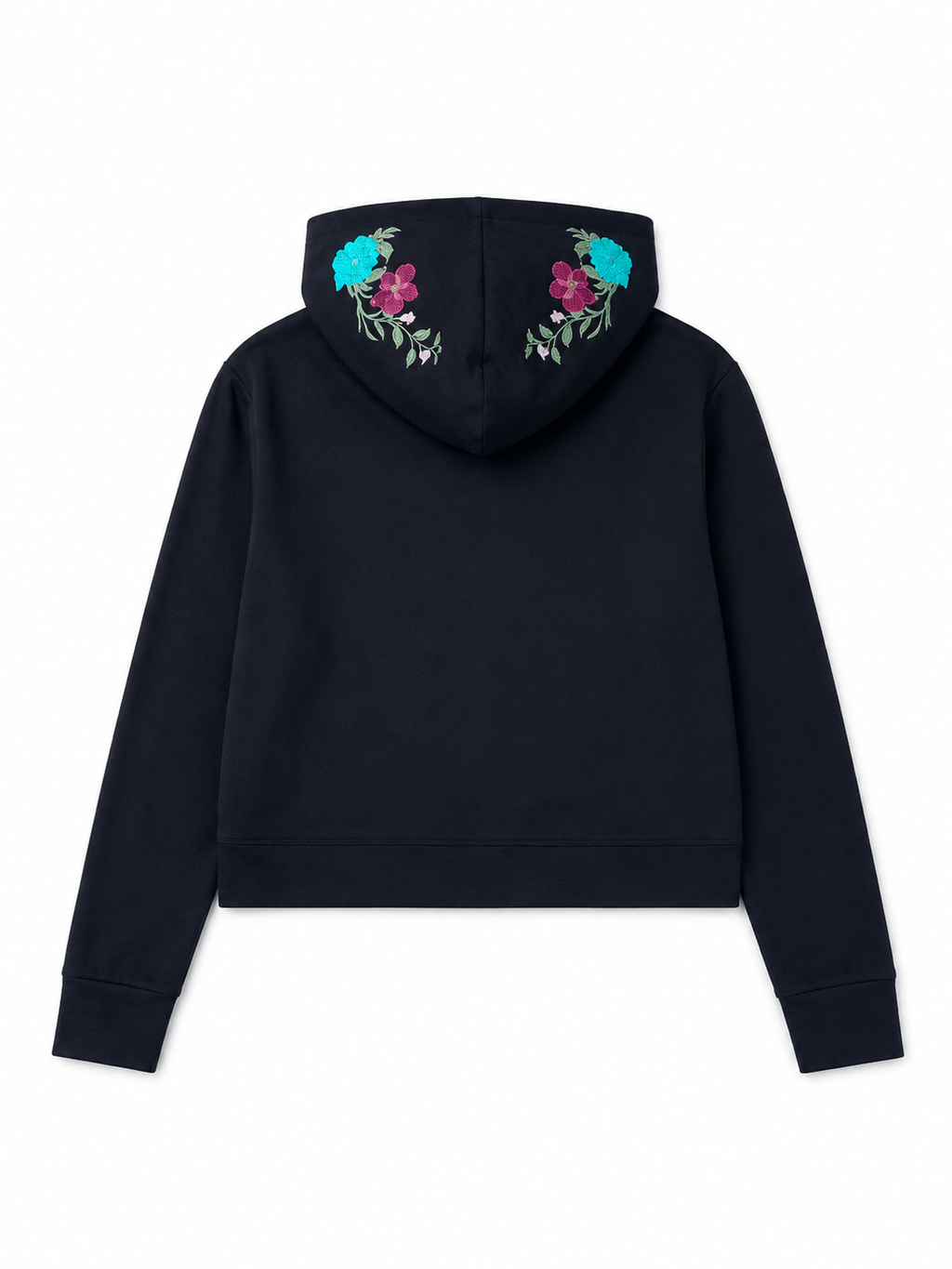 Alice Hoodie in Black, relaxed, slightly cropped fit, Boarding Call edit, Deméa Paris