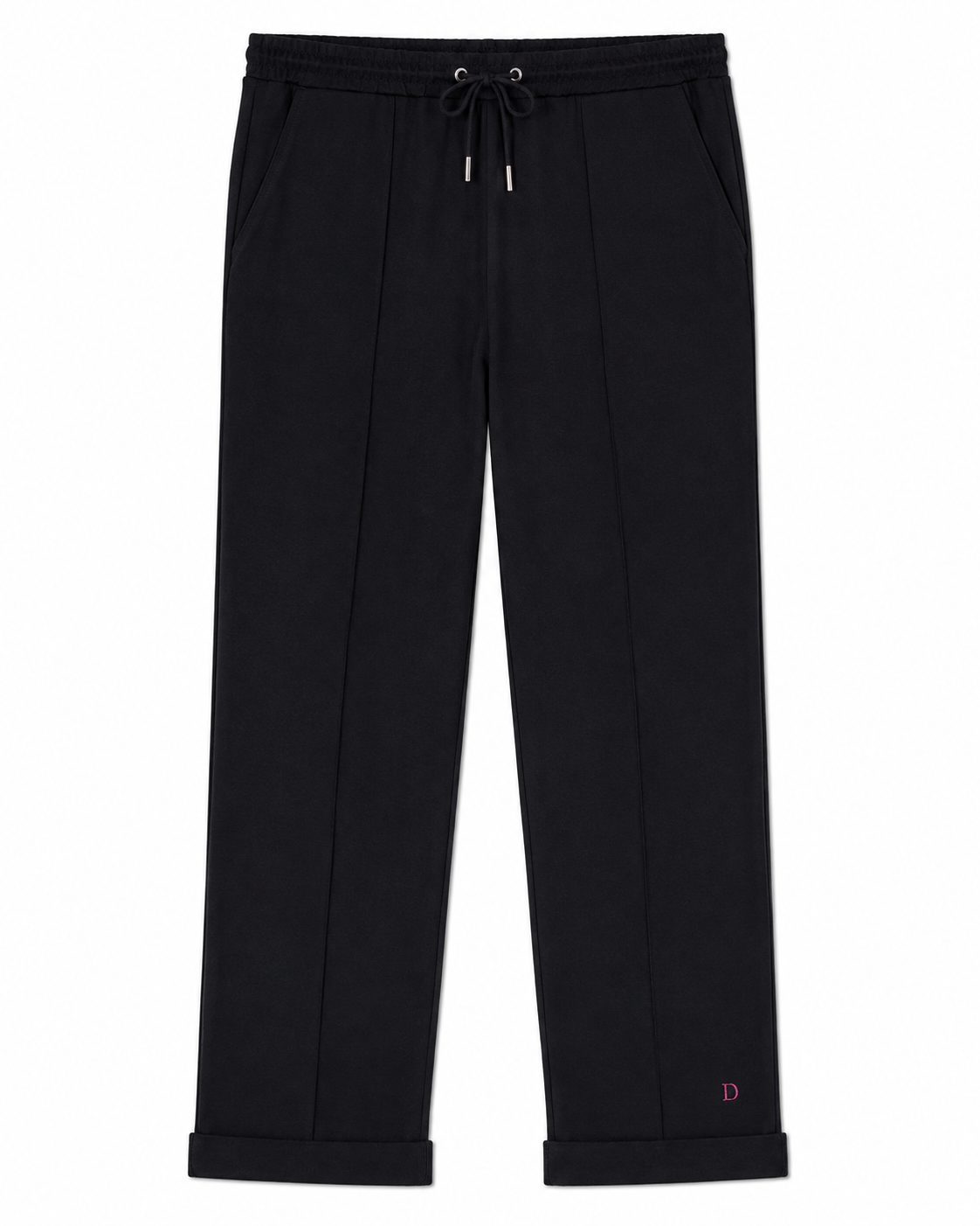 Alice Pants in Black, elasticated waistband, Boarding Call edit, Deméa Paris