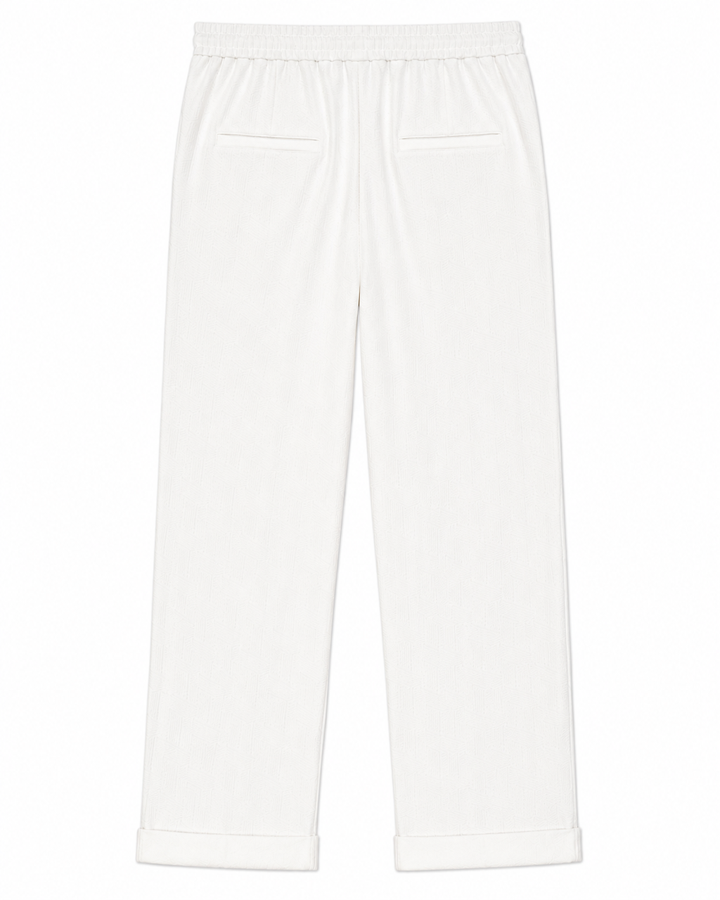 Alice Pants in White, slightly tapered leg, Boarding Call edit, Deméa Paris