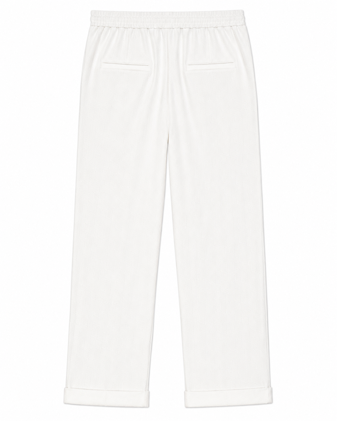 Alice Pants in White, slightly tapered leg, Boarding Call edit, Deméa Paris