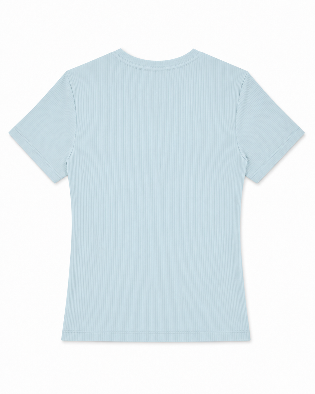 Alina Fitted T-shirt in Baby Blue, 96% modal, 4% elastane, Boarding Call edit, Deméa Paris