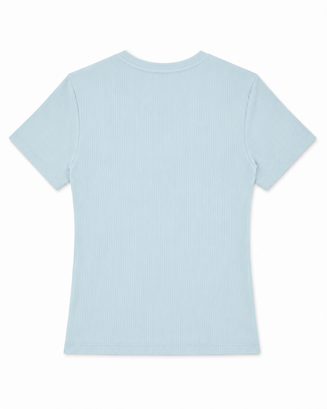 Alina Fitted T-shirt in Baby Blue, 96% modal, 4% elastane, Boarding Call edit, Deméa Paris
