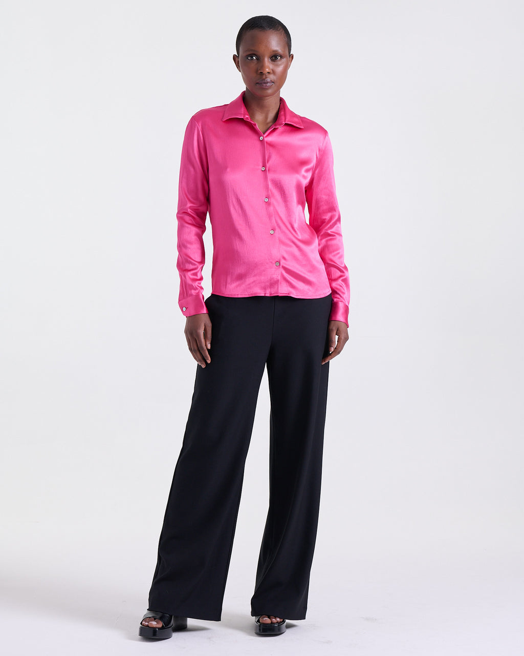 Alix Blouse in Pink, tailored silhouette, Work edit, Deméa Paris