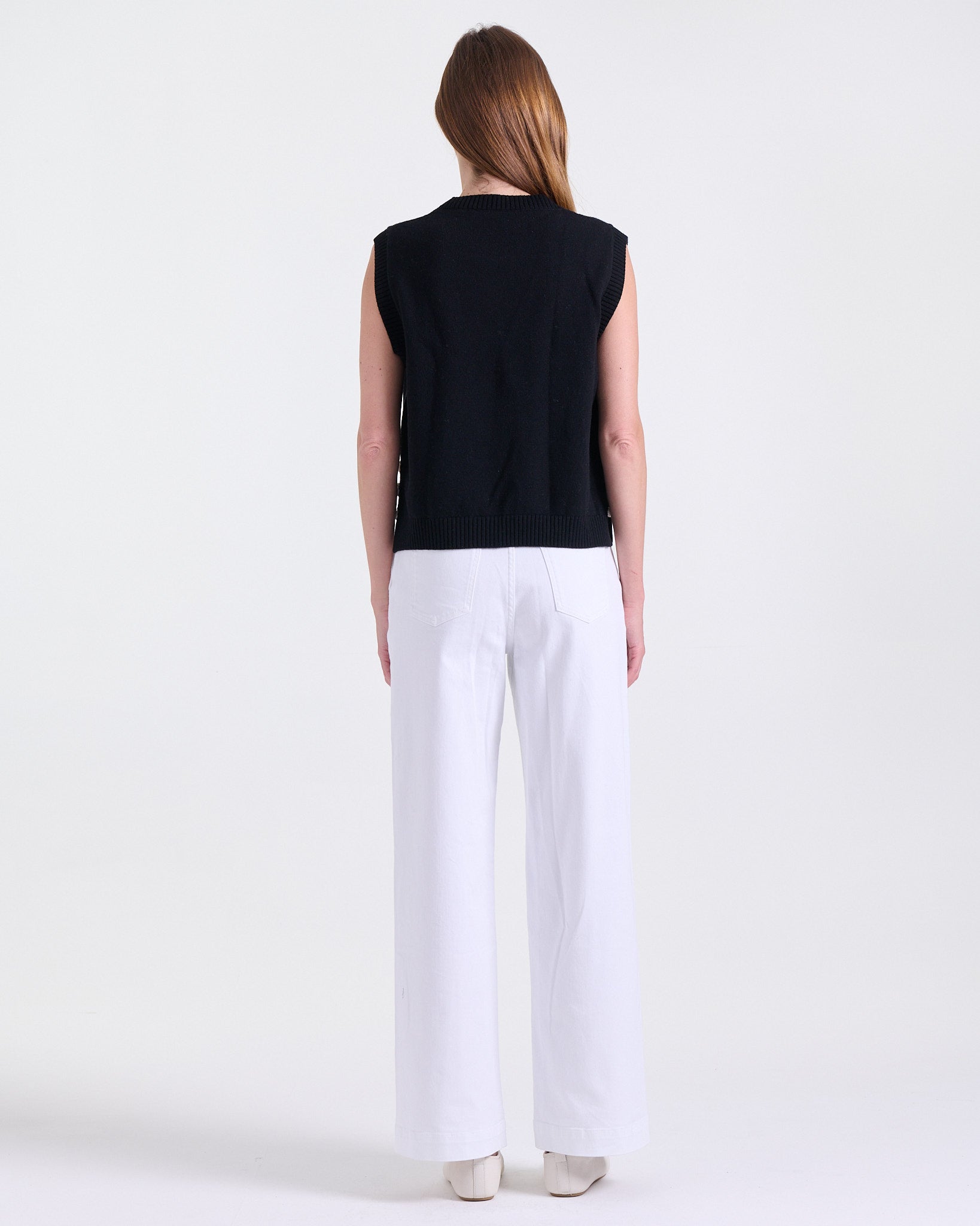 Amandine Sleeveless Knitwear in Black, sleeveless, Work and Casual Chic edits, Deméa Paris