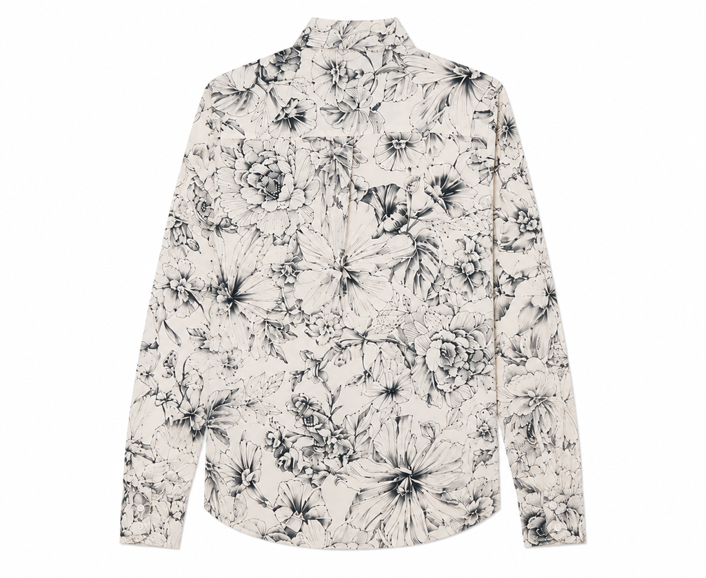 Chemisier Amelia en Blanc, 100% soie, sélection Au Travail, Deméa Paris