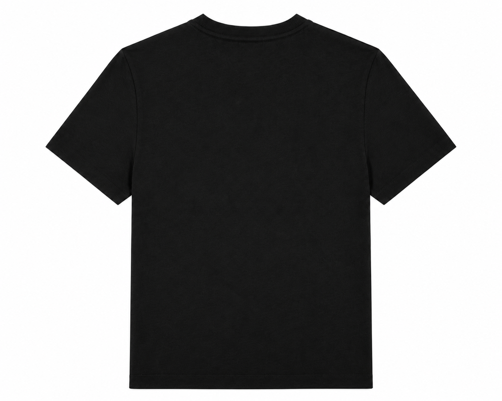 Amira T-shirt in Black, soft, fluid fabric, Boarding Call edit, Deméa Paris