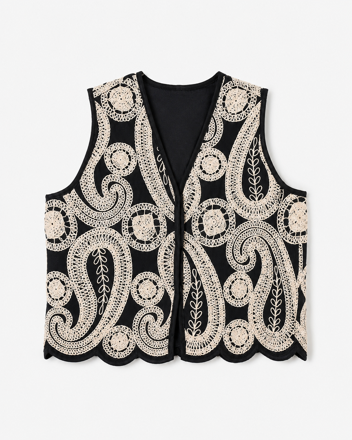 Ana Crochet Top in Black, main fabric: 100% cotton, Resort Escape edit, Deméa Paris