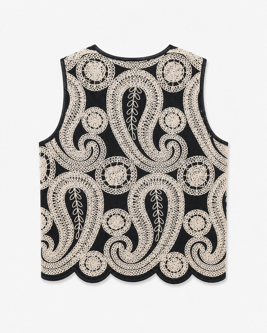 Ana Crochet Top in Black, straight fit, Resort Escape edit, Deméa Paris