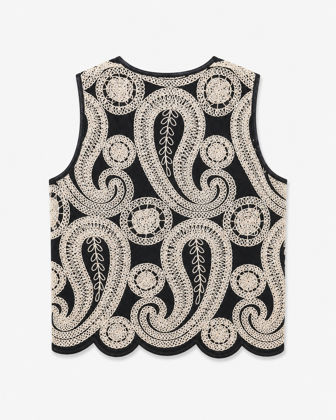 Ana Crochet Top in Black, straight fit, Resort Escape edit, Deméa Paris