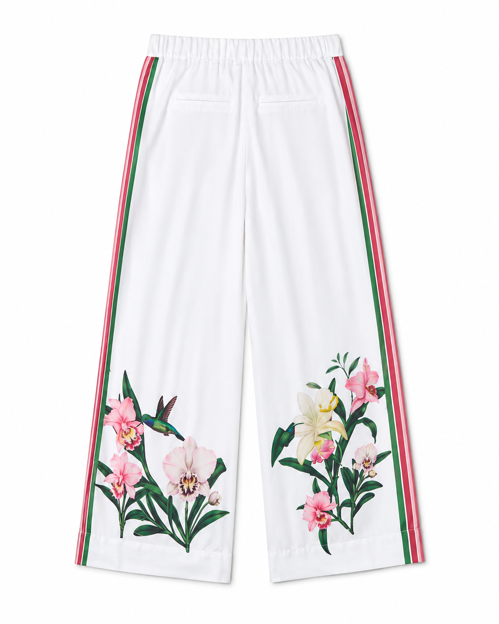 Andia Flowy Pants in White, 100% viscose, Resort Escape edit, Deméa Paris
