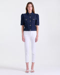 Andréa Slim Jeans in White, high-waist fit, Casual Chic edit, Deméa Paris
