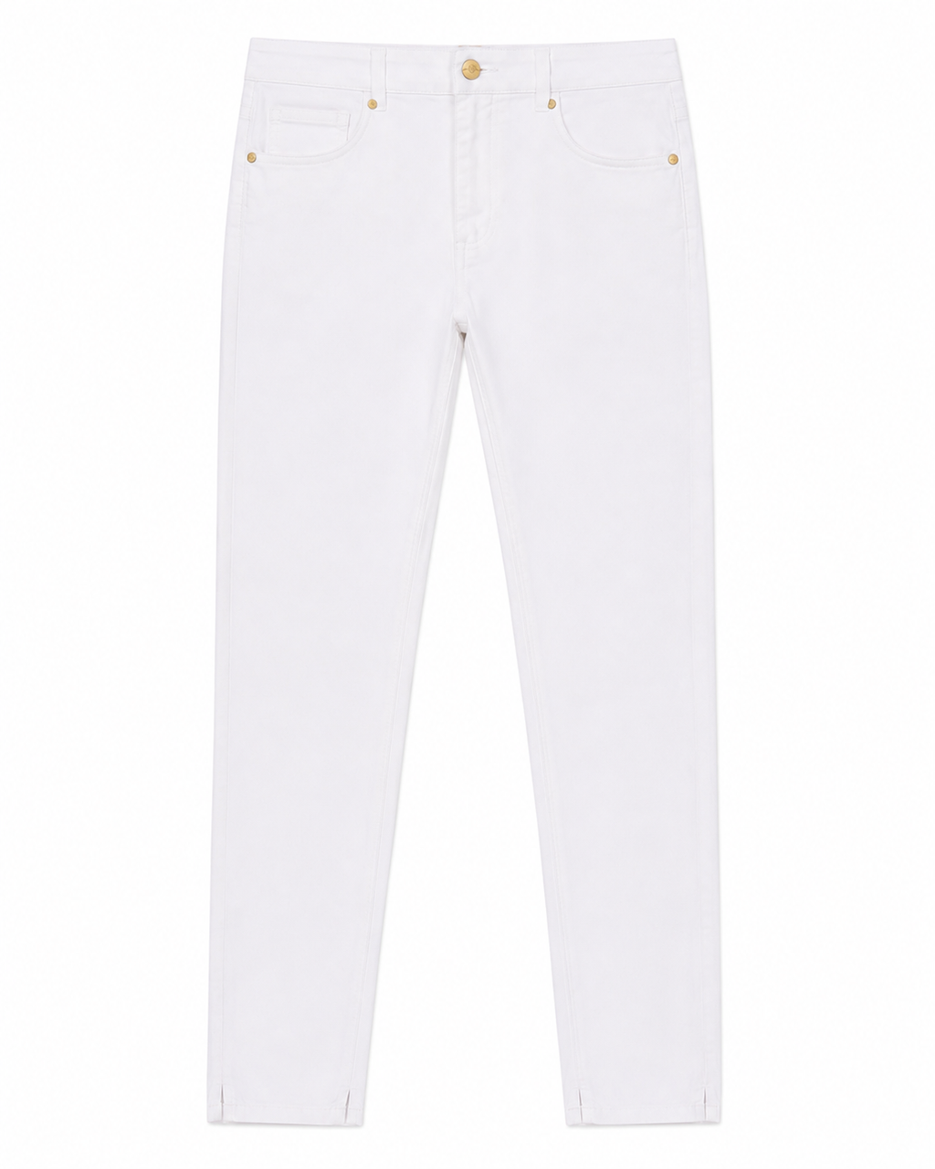 Andréa Slim Jeans in White, slim, straight silhouette, Casual Chic edit, Deméa Paris