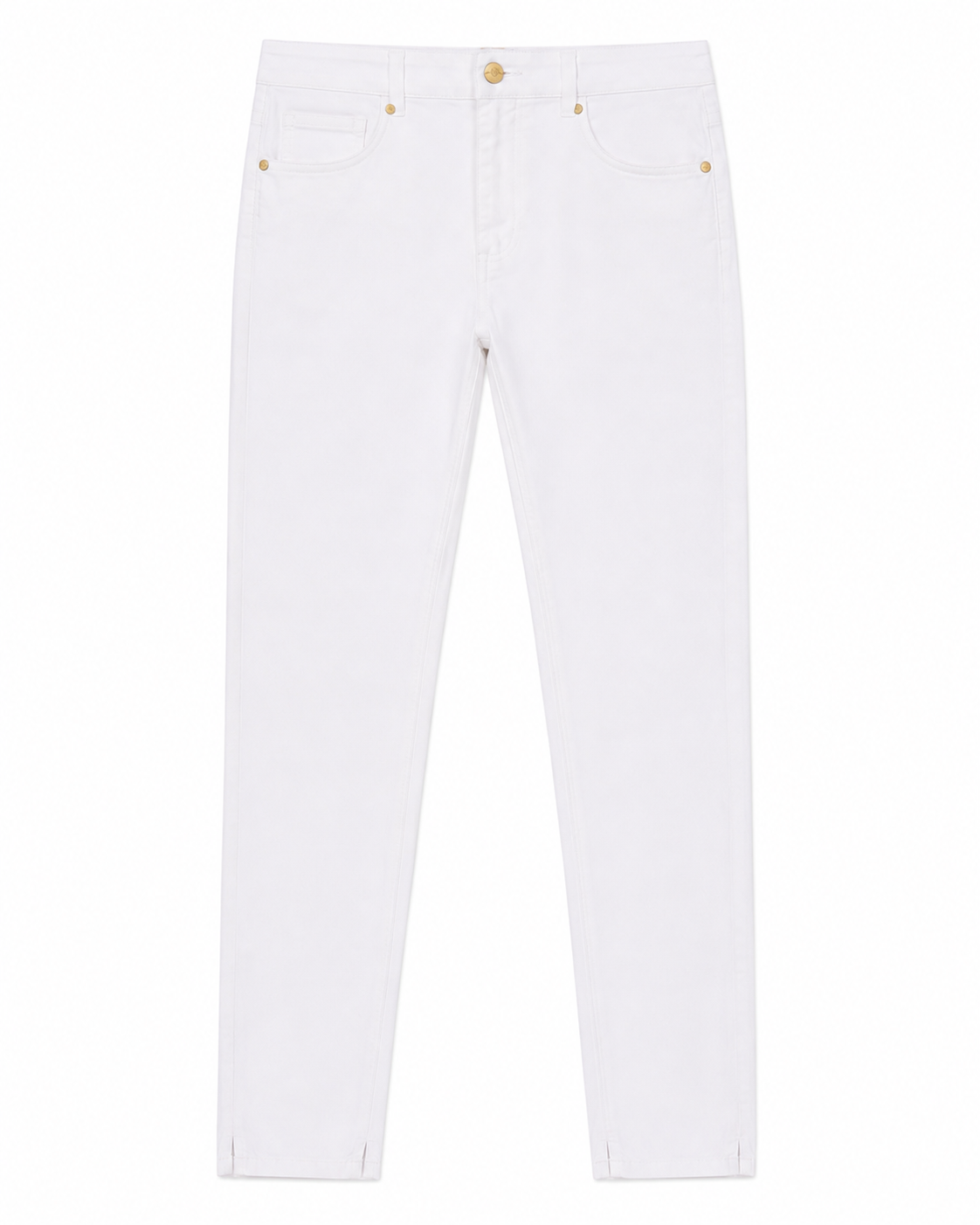 Andréa Slim Jeans in White, slim, straight silhouette, Casual Chic edit, Deméa Paris