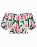 Anita Crop Top in Print, lightweight viscose, Resort Escape edit, Deméa Paris