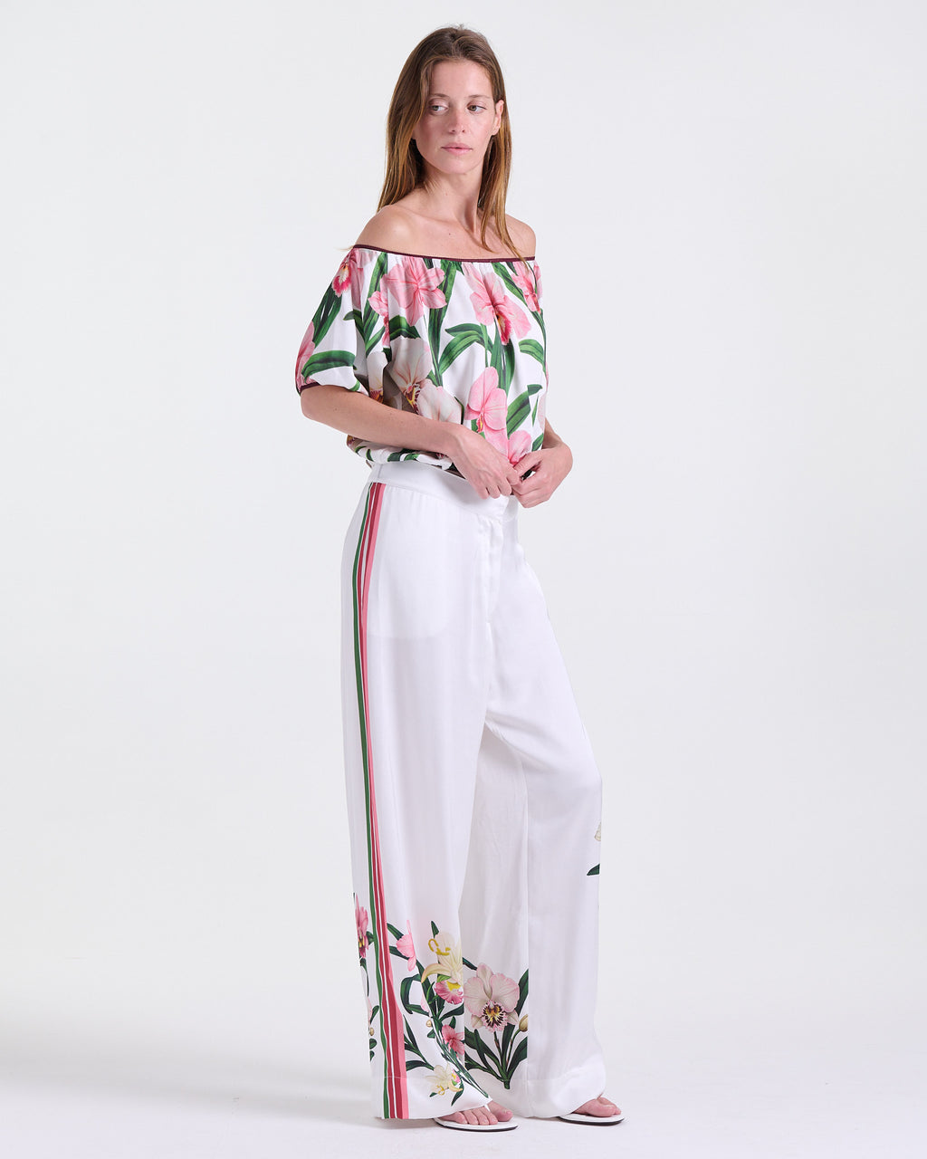 Anita Crop Top in Print, can be worn on or off the shoulders, Resort Escape edit, Deméa Paris