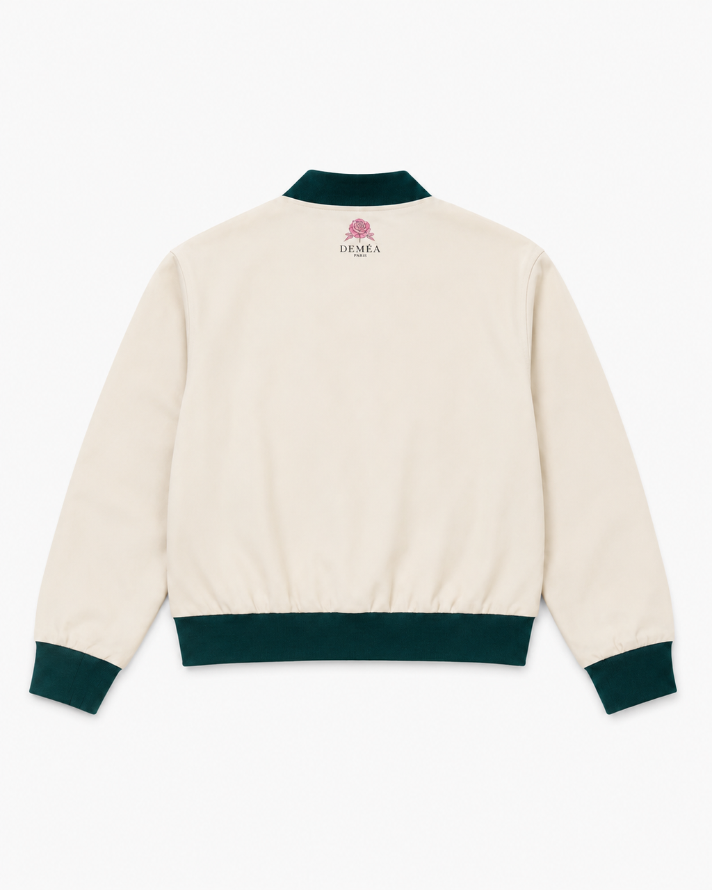 Ankara Bomber Jacket in White, side pockets, Boarding Call edit, Deméa Paris