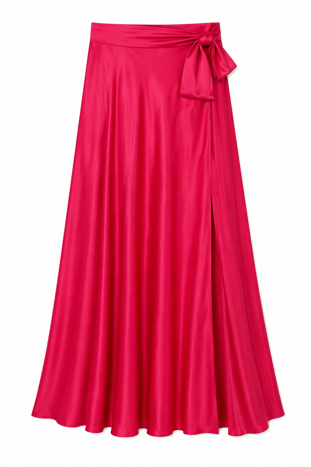 Annie Long Skirt in Pink, side slit, RSVP edit, Deméa Paris