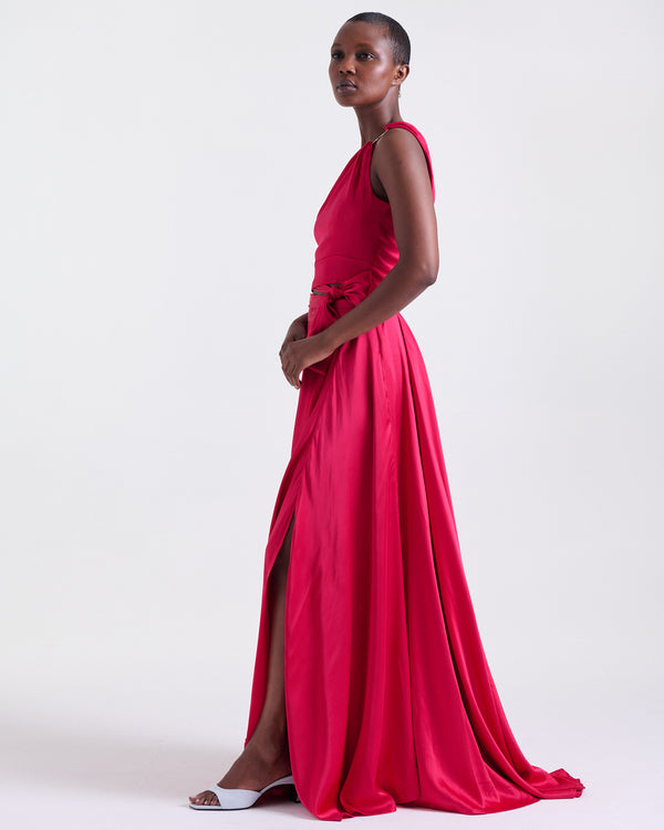 Annie Long Skirt in Pink, floor-length silhouette, RSVP edit, Deméa Paris