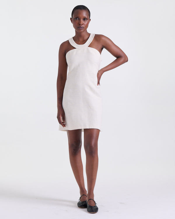 Apolline Dress in Off White, form fitting, RSVP edit, Deméa Paris
