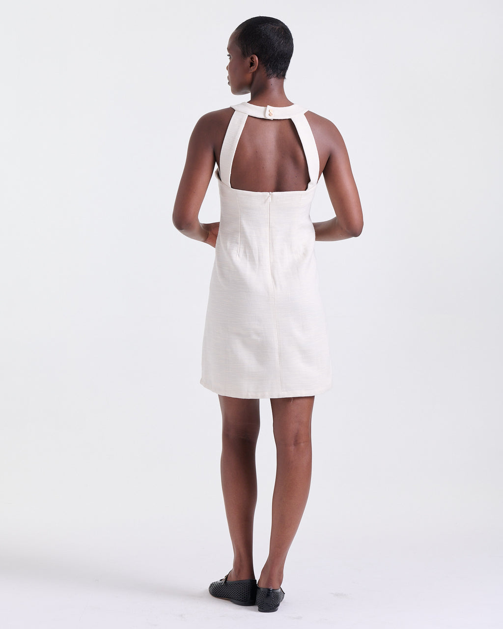 Apolline Dress in Off White, fully lined, RSVP edit, Deméa Paris