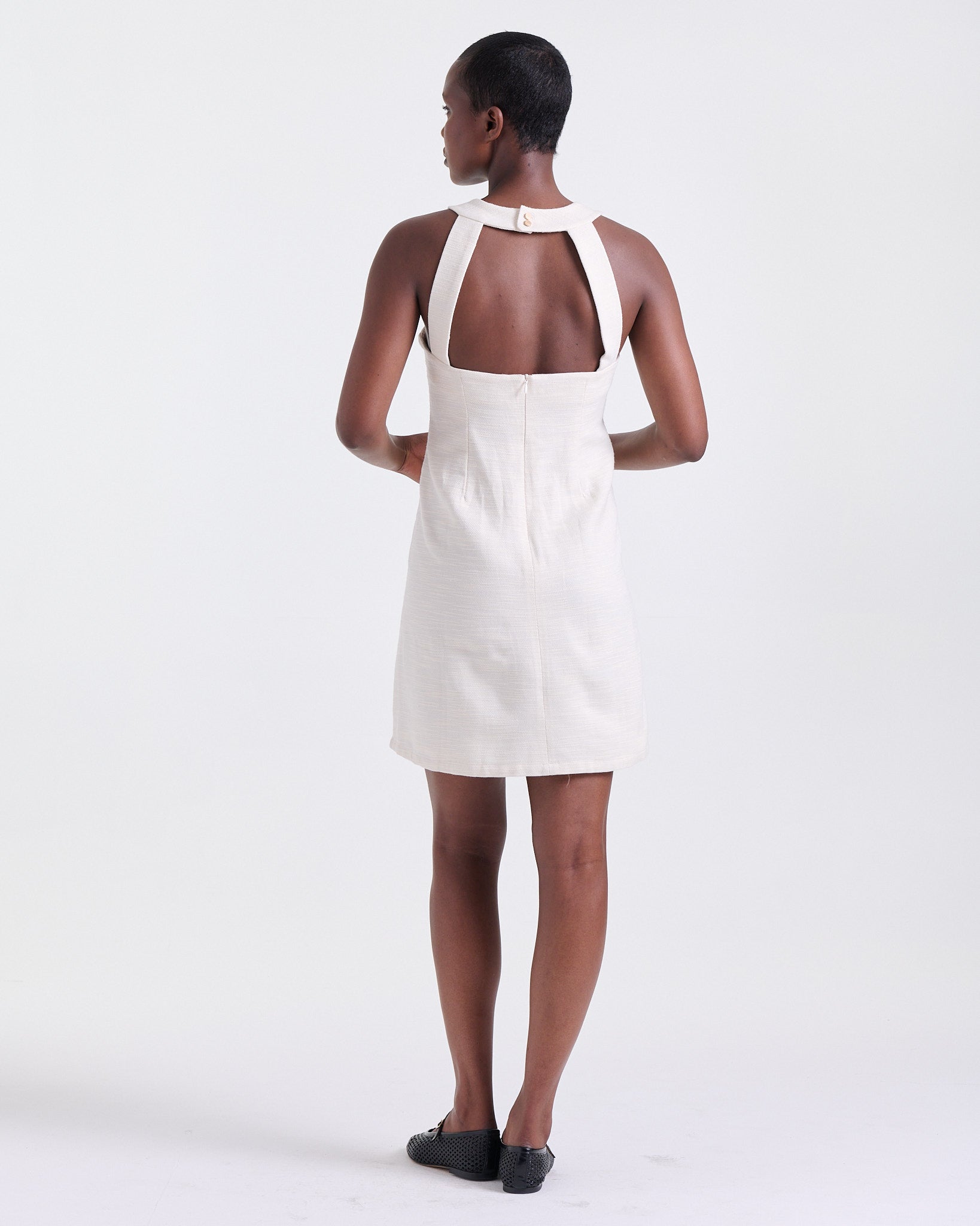 Apolline Dress in Off White, fully lined, RSVP edit, Deméa Paris