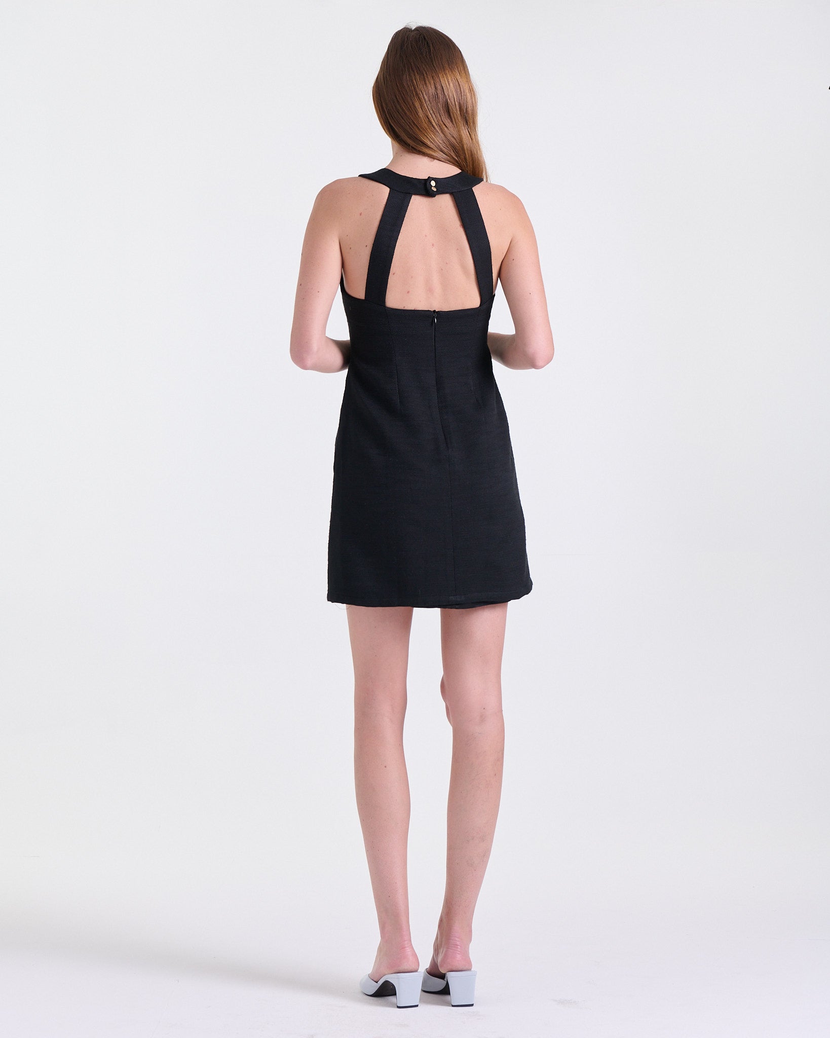 Apolline Dress in Black, fully lined, RSVP edit, Deméa Paris