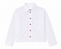 Aria Cropped Shirt in White, oversized, cropped fit, Resort Escape edit, Deméa Paris