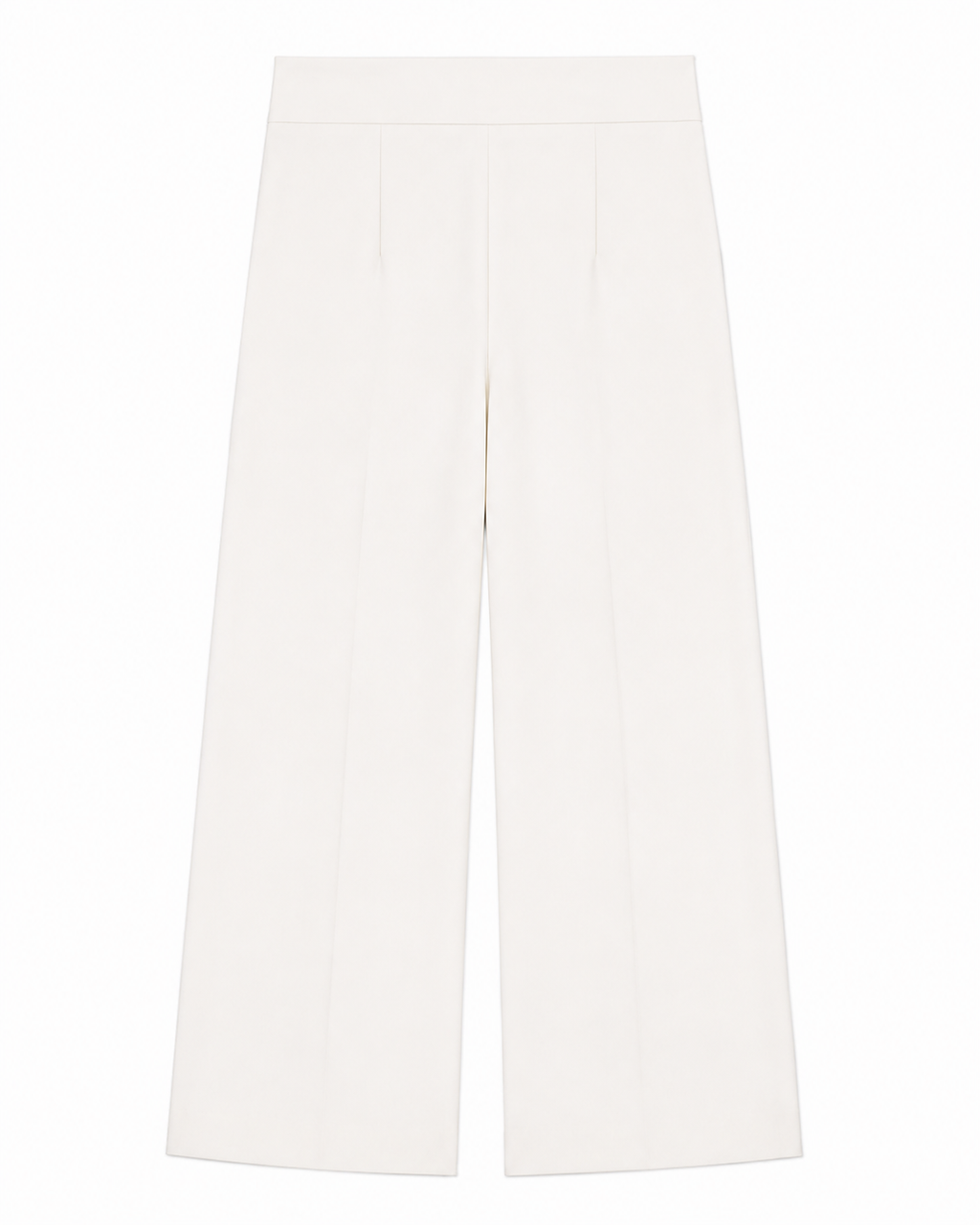 Ava Crepe Pants in Off White, wide-leg silhouette, Work edit, Deméa Paris