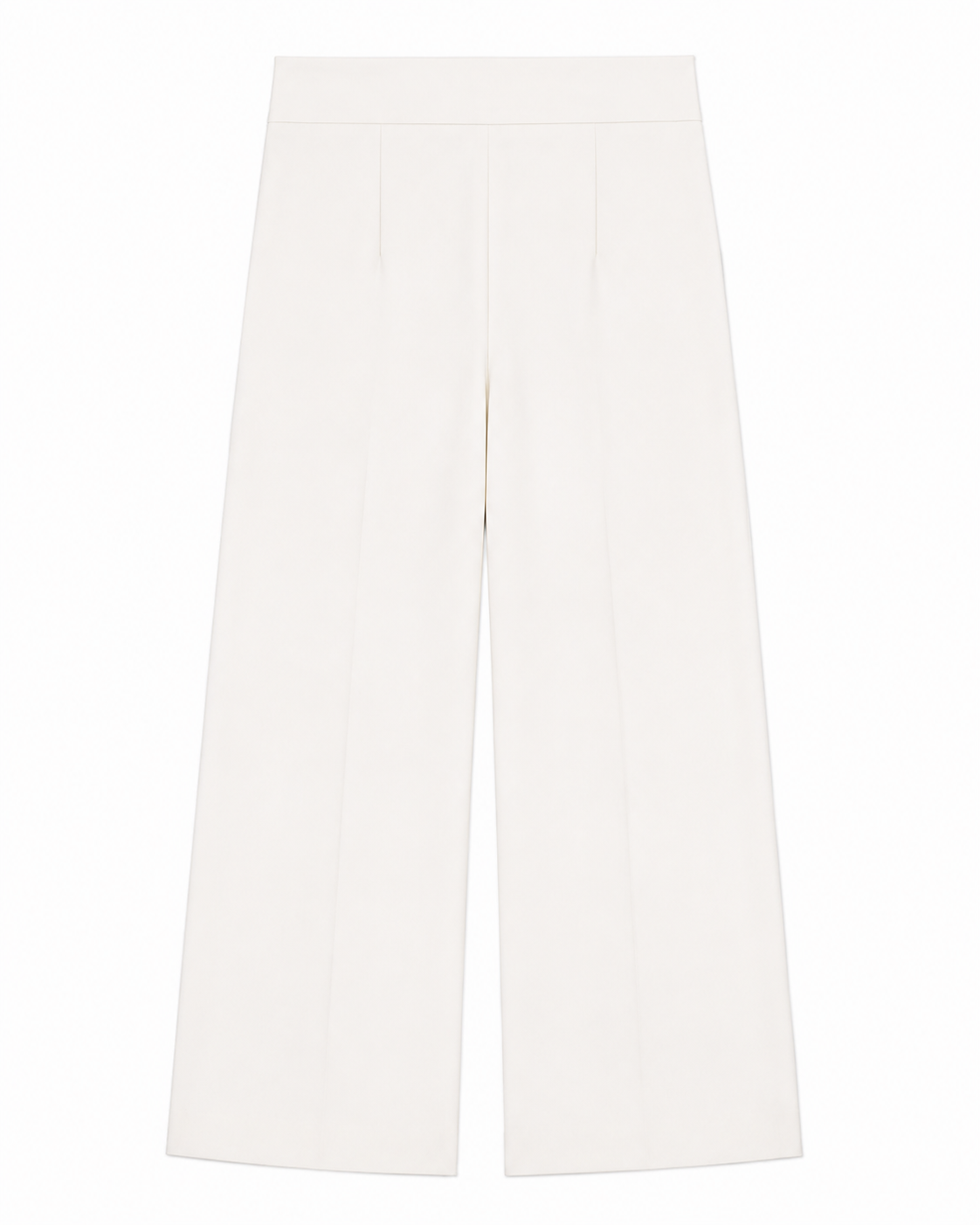 Ava Crepe Pants in Off White, wide-leg silhouette, Work edit, Deméa Paris