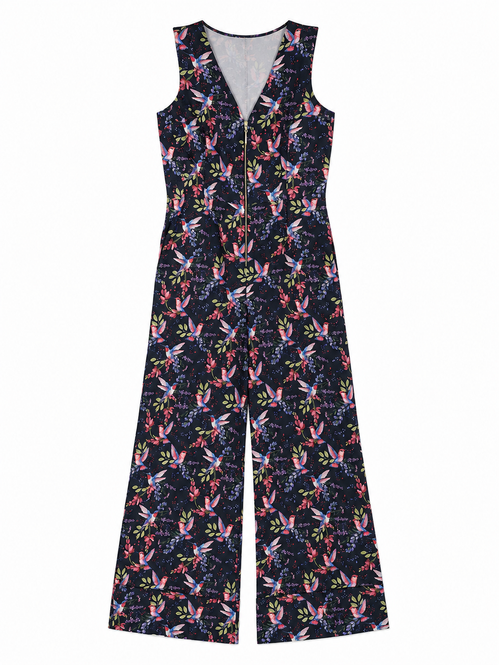 Avril Jumpsuit in Black, wide, floor-length leg, RSVP edit, Deméa Paris