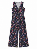 Avril Jumpsuit in Black, wide, floor-length leg, RSVP edit, Deméa Paris
