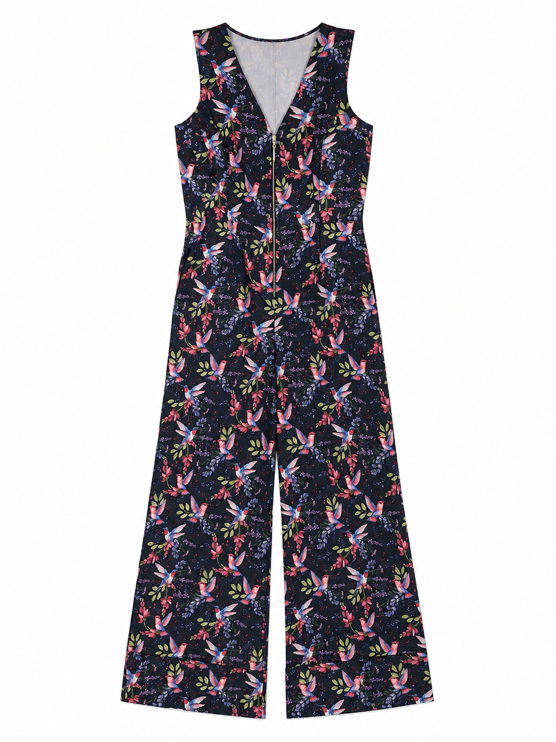 Avril Jumpsuit in Black, wide, floor-length leg, RSVP edit, Deméa Paris
