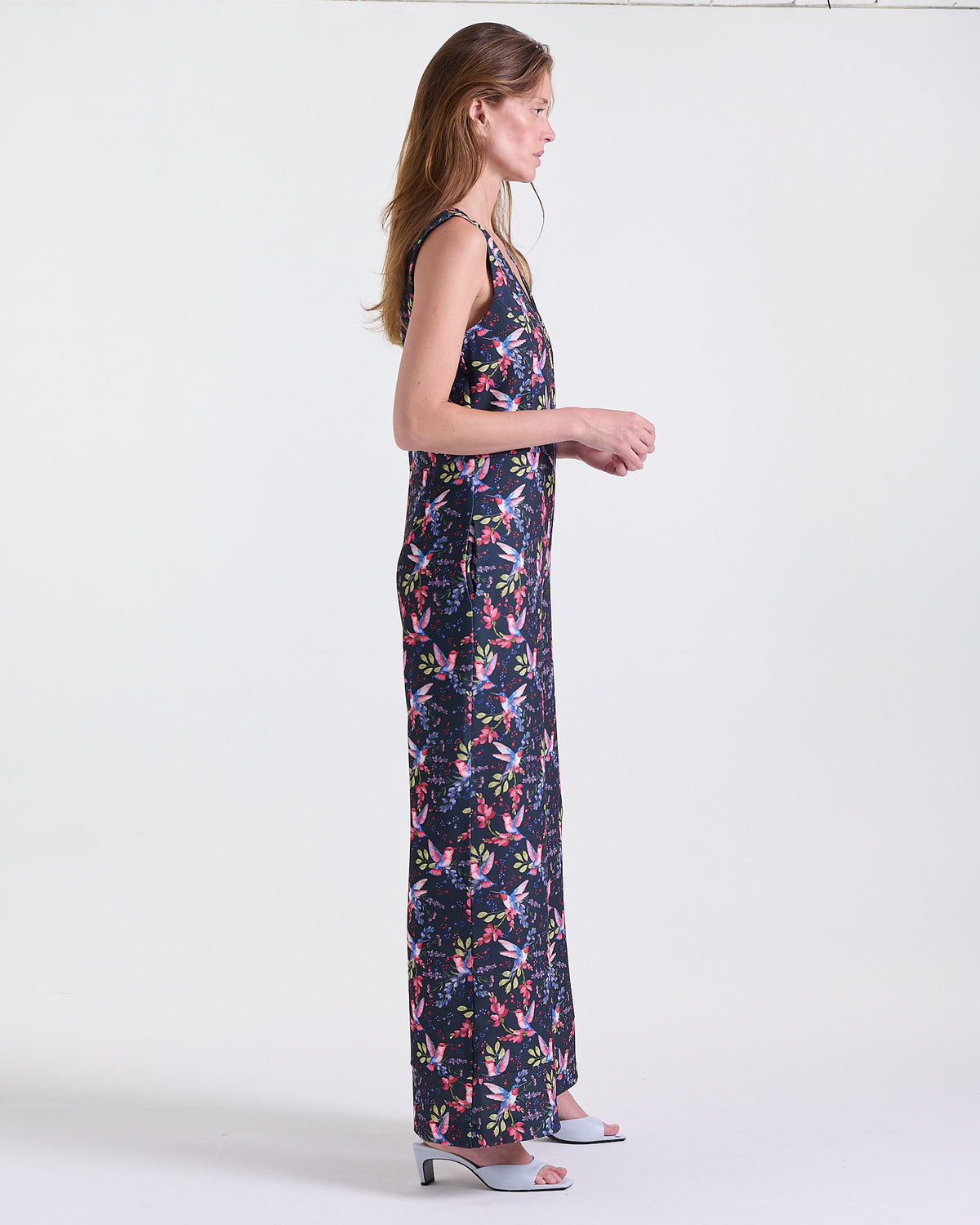 Avril Jumpsuit in Black, gold-tone front zip closure, RSVP edit, Deméa Paris