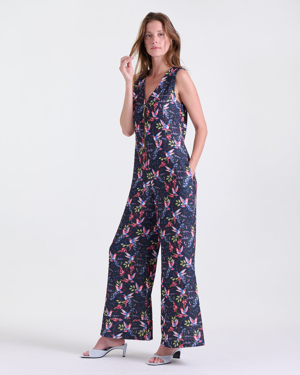 Avril Jumpsuit in Black, side pockets, RSVP edit, Deméa Paris