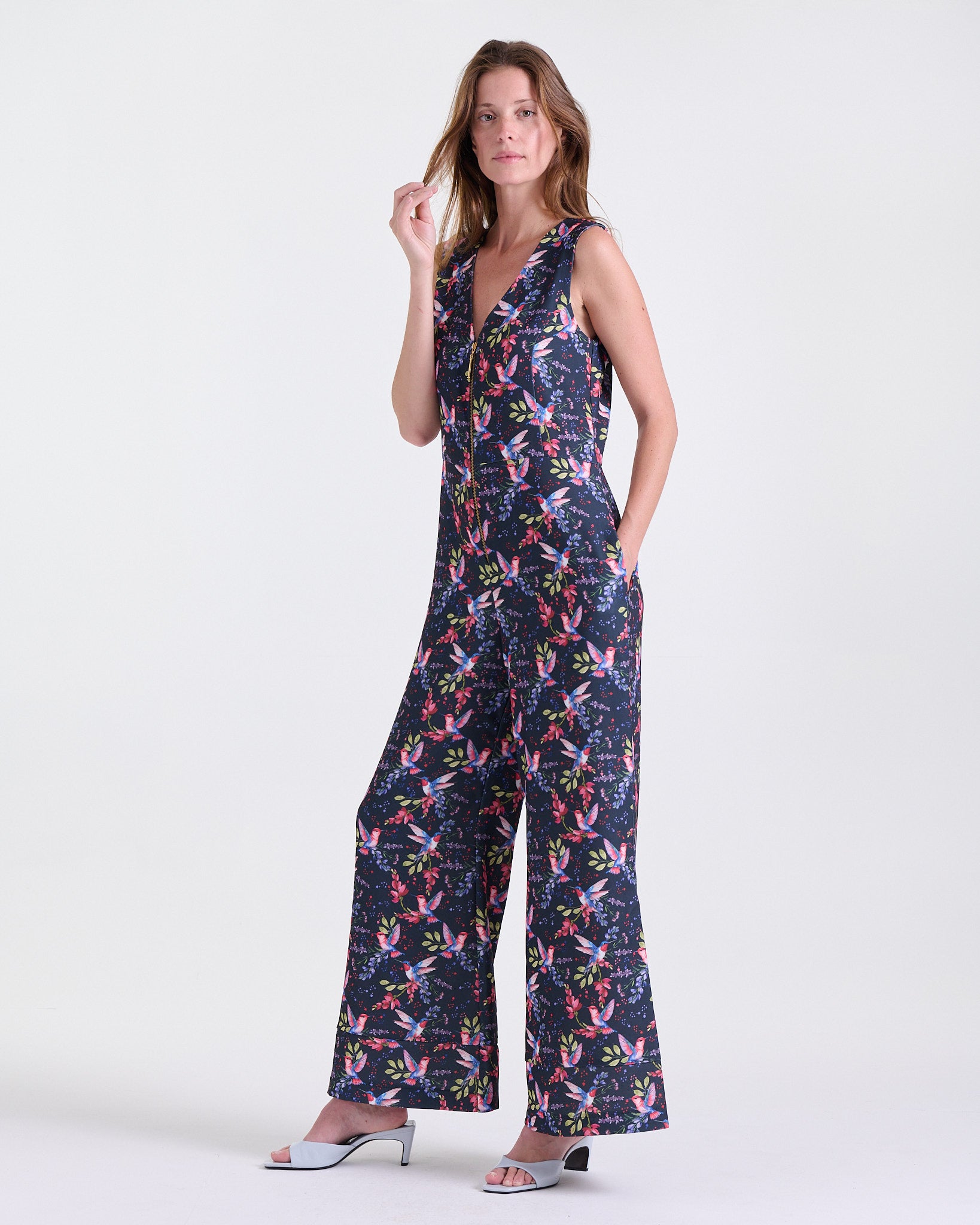 Avril Jumpsuit in Black, side pockets, RSVP edit, Deméa Paris