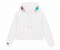 Alice Hoodie in Off White, soft stretch fabric, Boarding Call edit, Deméa Paris